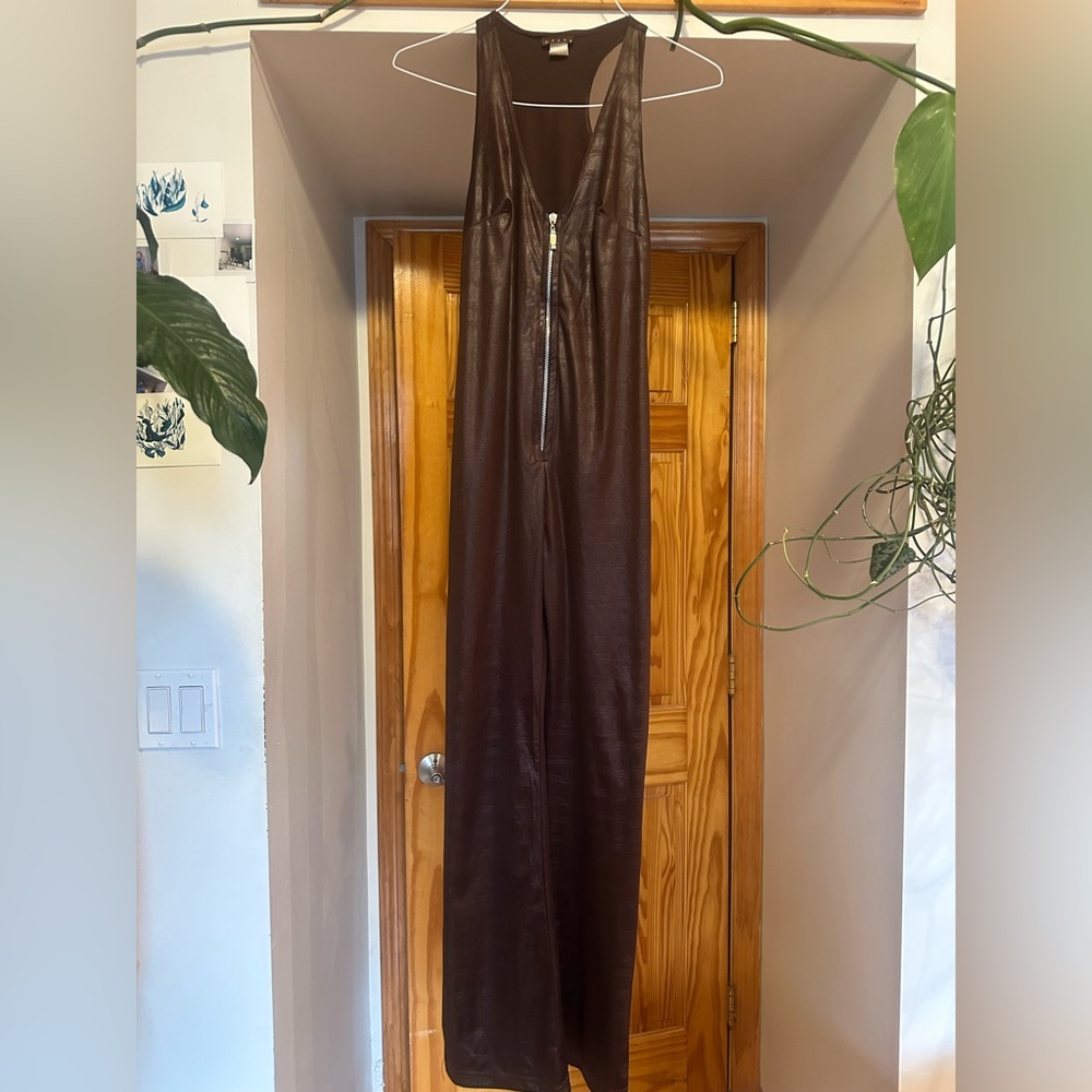 Opera Vintage Jumpsuit Fits Like A Small Brown/Maroon
